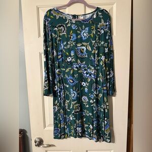 Old Navy Long Sleeve Printed Dress